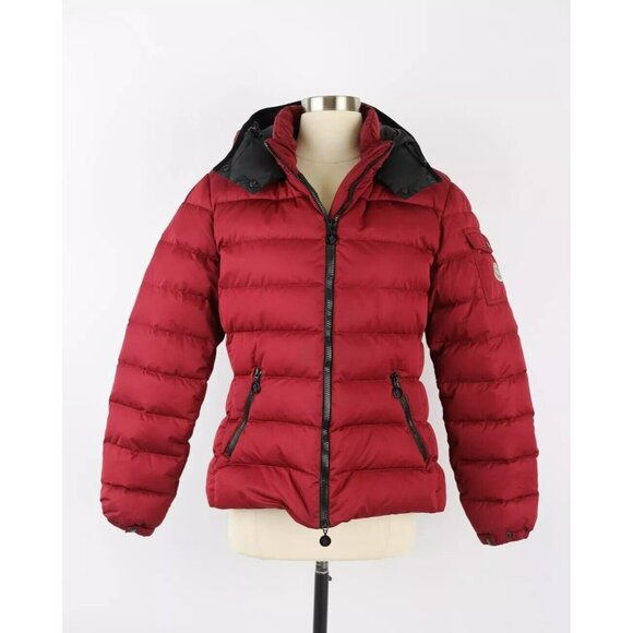 Moncler Badymat Guibbotto Down Puffer Jacket w/ Removable Hood SZ 4/XL Red